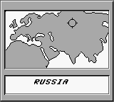 James Bond 007 (Game Boy) screenshot: The globe trotting map.