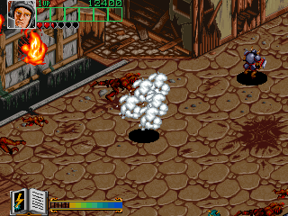 Wizard Fire (Arcade) screenshot: Casting the spell