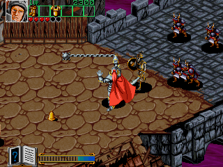 Wizard Fire (Arcade) screenshot: Bridge guardians