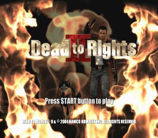 Dead to Rights II (PlayStation 2) screenshot: Title screen.