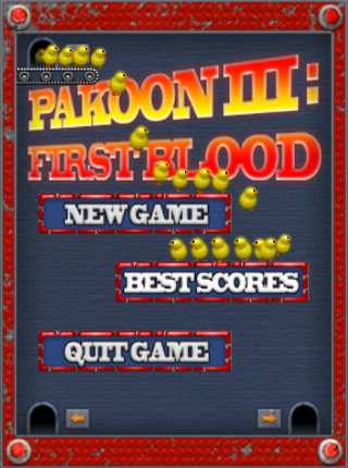 Pakoon III: First Blood (Windows) screenshot: Main menu
