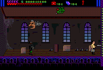 The Addams Family (TurboGrafx CD) screenshot: This room looks pretty haunted to me