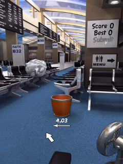 Paper Toss (Android) screenshot: The airport