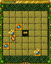 Twice! (J2ME) screenshot: Smart mode - number of points awarded for each pair is shown in the middle.