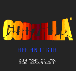 Godzilla (TurboGrafx CD) screenshot: Title screen
