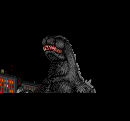 Godzilla (TurboGrafx CD) screenshot: Godzilla in its full glory