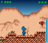 Das Geheimnis der Happy Hippo-Insel (Game Boy Color) screenshot: Bonus game: Throw nuts at parrots.