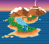 Das Geheimnis der Happy Hippo-Insel (Game Boy Color) screenshot: Overview of the island