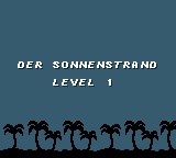 Das Geheimnis der Happy Hippo-Insel (Game Boy Color) screenshot: Level introduction screen