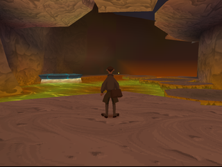 Disney's Atlantis: The Lost Empire (PlayStation) screenshot: Fire world