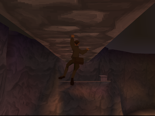 Disney's Atlantis: The Lost Empire (PlayStation) screenshot: More acrobatic action from Milo