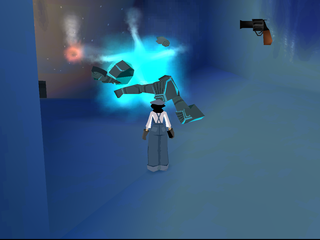 Disney's Atlantis: The Lost Empire (PlayStation) screenshot: Exploding robot