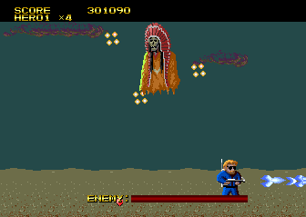 Demon's World (TurboGrafx CD) screenshot: I do respect the rights of Native Americans! I... err... I'm actually not really white!..