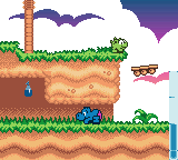 Das Geheimnis der Happy Hippo-Insel (Game Boy Color) screenshot: Crawling