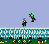 Gex 3: Deep Pocket Gecko (Game Boy Color) screenshot: The skating Elves need to be beaten.