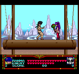 Ranma 1/2 (TurboGrafx CD) screenshot: Fateful moment... fighting this lovely girl!..