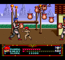 Ranma 1/2 (TurboGrafx CD) screenshot: ...but these enemies do the same thing... only much more!..