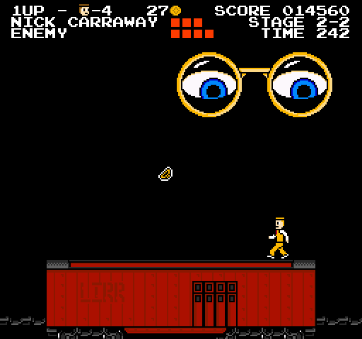 The Great Gatsby (Browser) screenshot: These eyes are the second level's boss