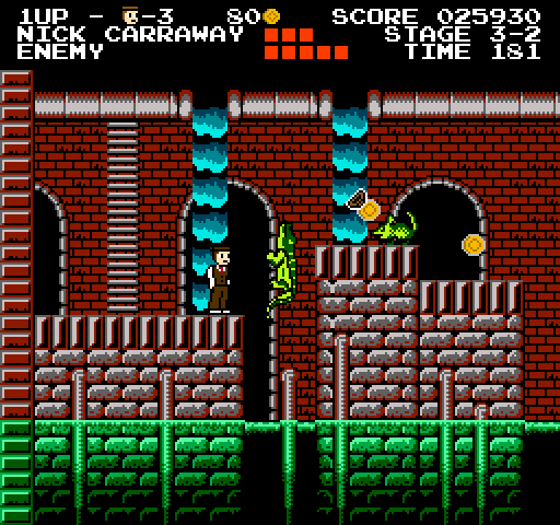 The Great Gatsby (Browser) screenshot: New York sewers with alligators