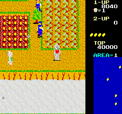 Ikki (Arcade) screenshot: Another statue?