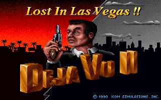 Déjà Vu II: Lost in Las Vegas (DOS) screenshot: Title screen (VGA)