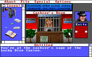 Déjà Vu II: Lost in Las Vegas (DOS) screenshot: time to get the win (VGA)