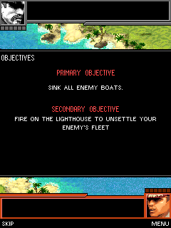 Naval Battle: Mission Commander (J2ME) screenshot: Objectives