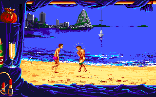 Screenshot of Emmanuelle: A Game of Eroticism (Amiga, 1989) - MobyGames