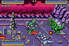 Godzilla: Domination! (Game Boy Advance) screenshot: Taking on Godzilla