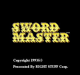 Sword Master (TurboGrafx CD) screenshot: Title screen