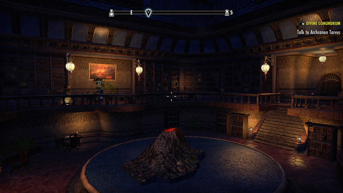 The Elder Scrolls Online: Morrowind (Xbox One) screenshot: The librarian has got a quest for me.