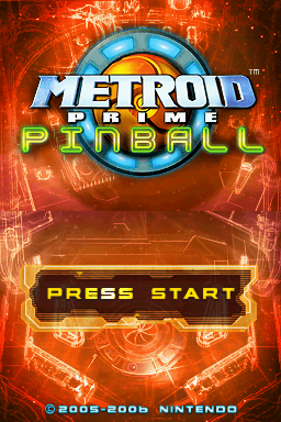 Metroid Prime Pinball (Nintendo DS) screenshot: Title screen