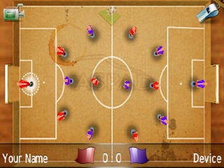 Magnetic Sports Soccer (Android) screenshot: Top down view