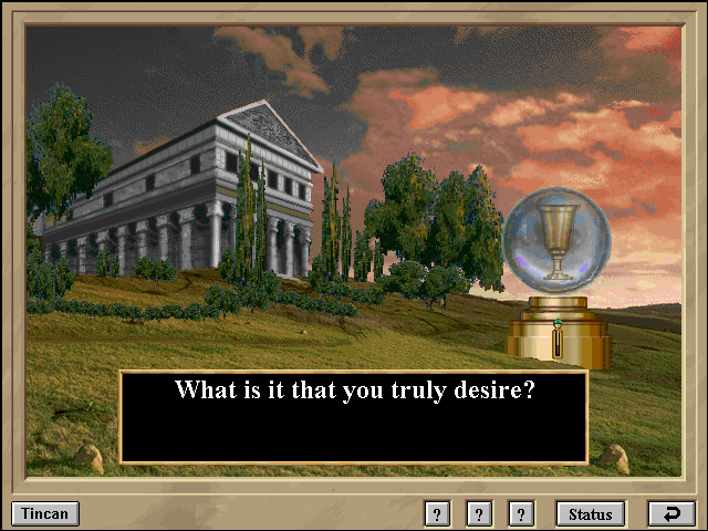 3001: A Reading & Math Odyssey (Windows 3.x) screenshot: At the oracle