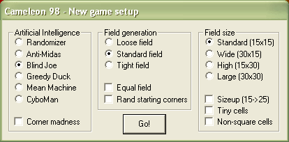 Cameleon98 (Windows) screenshot: Settings