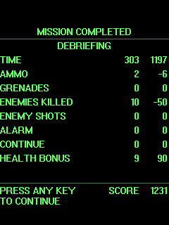 Tom Clancy's Splinter Cell: Chaos Theory (J2ME) screenshot: Mission completed