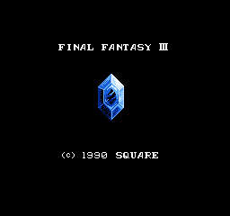 Final Fantasy III (NES) screenshot: Title screen