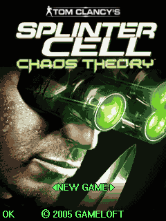 Tom Clancy's Splinter Cell: Chaos Theory (J2ME) screenshot: Main menu