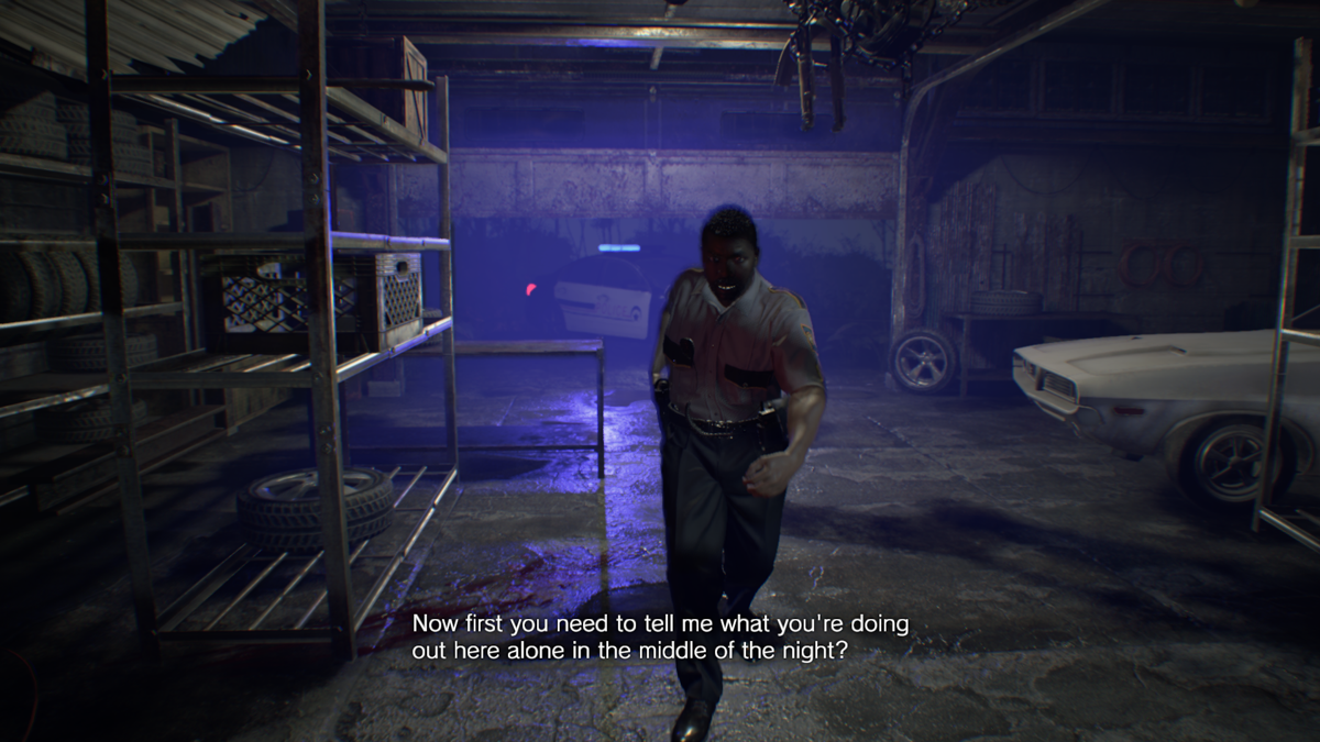 Resident Evil 7: Biohazard (Windows) screenshot: Hey officer, you gotta get me outta here, now