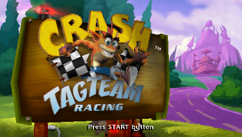 Crash Tag Team Racing (PSP) screenshot: Title screen
