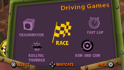 Crash Tag Team Racing (PSP) screenshot: Finally we get to the driving part