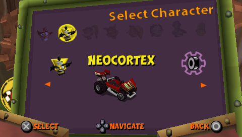 Screenshot of Crash Tag Team Racing (PSP, 2005) - MobyGames