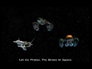 Star Ixiom (PlayStation) screenshot: Let Us Praise. The Brave In Space.