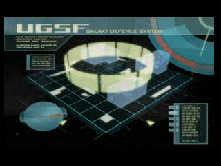 Star Ixiom (PlayStation) screenshot: UGSF - Galaxy Defense System.
