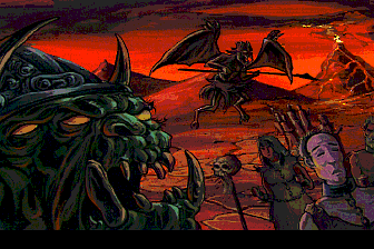 Shape Shifter (TurboGrafx CD) screenshot: Nice Game Over screen...