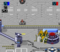 Vasteel (TurboGrafx CD) screenshot: That's it, this winged bastard is firing at the core!..