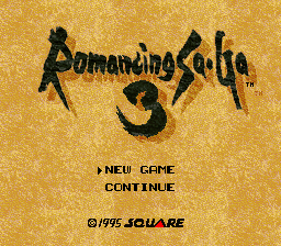 Romancing SaGa 3 (SNES) screenshot: Title screen
