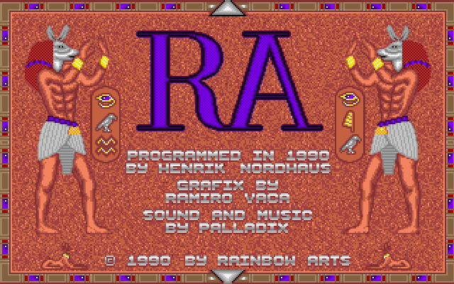 The Curse of Ra (DOS) screenshot: Main Menu