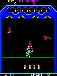 Cheeky Mouse (Arcade) screenshot: Level 1.