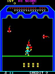 Screenshot of Cheeky Mouse (Arcade, 1980) - MobyGames